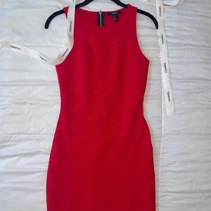 Forever 21 Bodycon High Neck Red Mini Dress